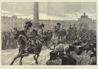 Příjezd nového ruského cara a carevny do Zimního paláce v Petrohradě od William Heysham Overend
