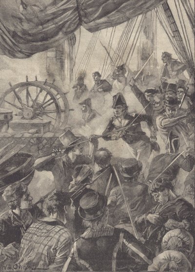 Nastupování (litho) od William Heysham Overend