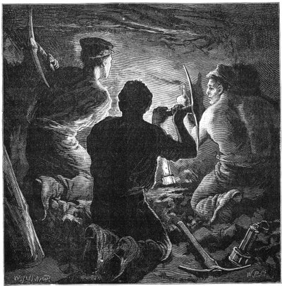 Neštěstí při těžbě uhlí, Tynewydd Colliery, Jižní Wales, duben 1877 c1885 od William Heysham Overend
