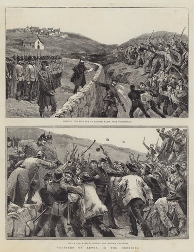 Crofters of Lewis na Hebridách od William Heysham Overend