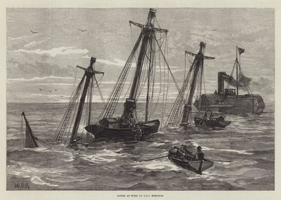 Potápěči při práci na HMS Eurydice od William Heysham Overend