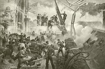 Farragut v Mobile Bay (hlubotisk) od William Heysham Overend