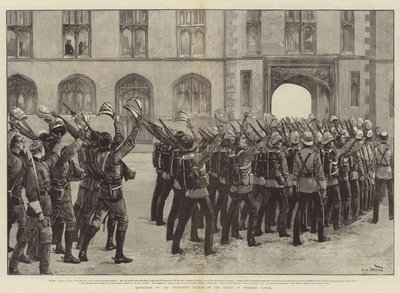 Inspekce granátnických gard královnou na hradě Windsor od William Heysham Overend