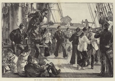 Life on Board a Man-of-War, Sobotní odpoledne, Hands to dance a Skylark od William Heysham Overend