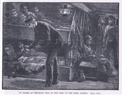 Na palubě emigrantské lodi v době irského hladomoru AD 1846 od William Heysham Overend