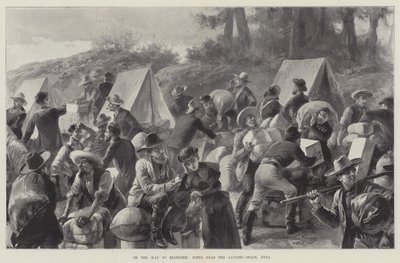 Na cestě na Klondike, scéna poblíž přistávací plochy, Dyea od William Heysham Overend