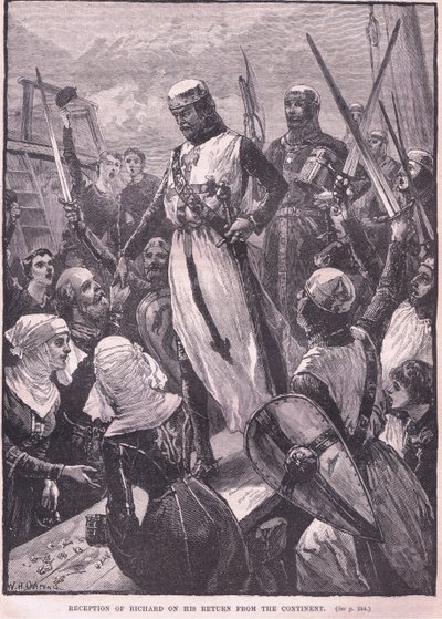 Přijetí Richarda při jeho návratu z kontinentu 1194 našeho letopočtu od William Heysham Overend