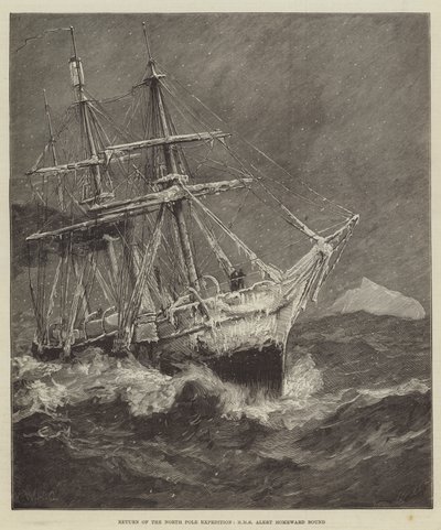 Návrat expedice na severní pól, HMS Alert Homeward Bound od William Heysham Overend