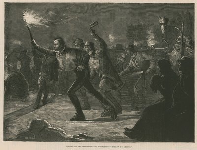 Bruslení na Serpentine za svitu pochodní (rytina) od William Heysham Overend