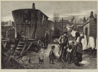 Sketches of Gipsy Life, tábořiště poblíž Latimer-Road, Notting-Hill od William Heysham Overend