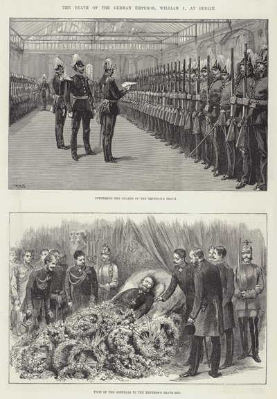 Smrt německého císaře Viléma I. v Berlíně od William Heysham Overend