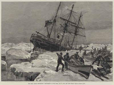Expedice Eira Arctic Expedition, založení Eira, 21. srpna 1881, u mysu Flora, Země Františka Josefa od William Heysham Overend