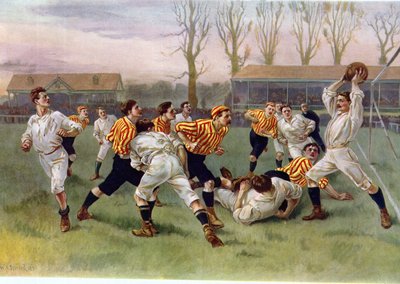 Fotbalový zápas, 1890 od William Heysham Overend
