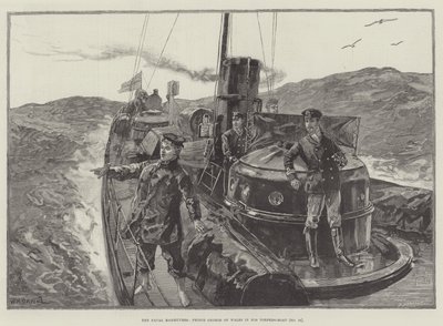 Námořní manévry, princ George z Walesu ve svém torpédovém člunu (č. 79) od William Heysham Overend