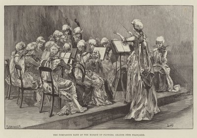 Kapela Pompadour Band na Květinové masce, Grande Fete Francaise od William Heysham Overend