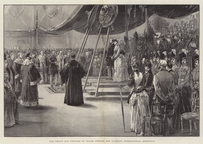 Princ a princezna z Walesu zahajující mezinárodní výstavu Glasgow od William Heysham Overend