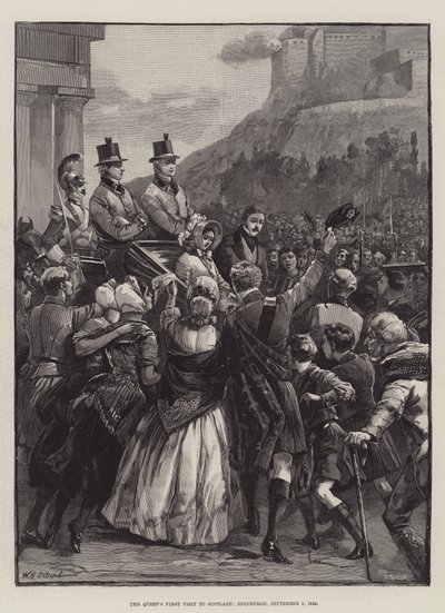 První návštěva královny ve Skotsku, Edinburgh, 3. září 1842 od William Heysham Overend