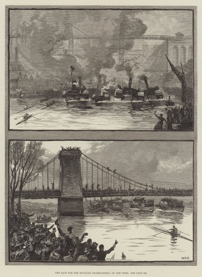 Závod o mistrovství ve skoku na Tyne od William Heysham Overend