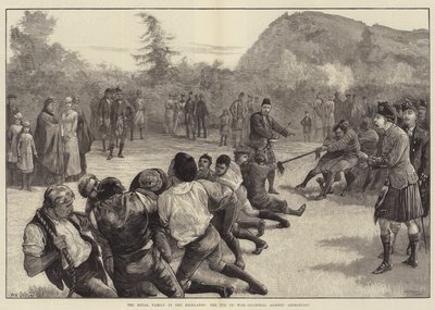 Královská rodina na Vysočině, přetahovaná-Balmoral proti Abergeldie od William Heysham Overend