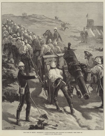 Válka v Egyptě, přetažení na Forty-Pounder do pozice u Ramleh od William Heysham Overend