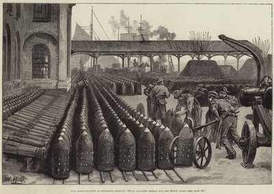 War Manufactures at Woolwich Arsenal, 700 lb Palliser Shells pro 38tunové zbraně od William Heysham Overend