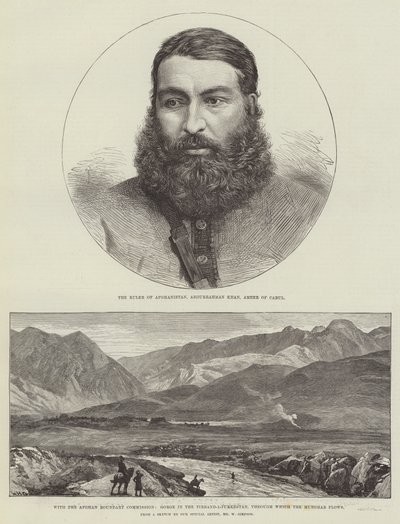 S afghánskou hraniční komisí od William Heysham Overend