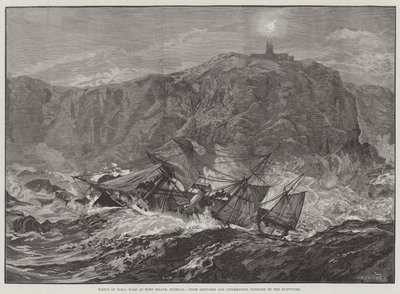 Vrak lodi HMS Wasp na ostrově Tory, Donegal od William Heysham Overend