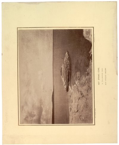 Hot Spring Cone, v Yellowstonském jezeře, 1871 (sépiová fotografie) od William Hicks Jackson