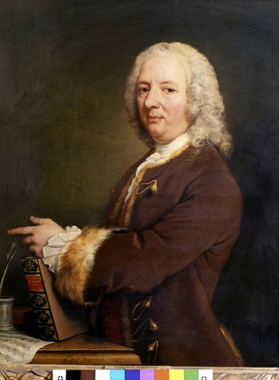 Portrét Francesca Saveria Geminiani.Italian hudebník od William Hoare