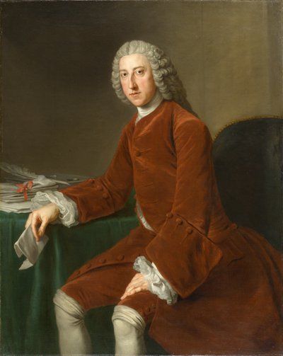 William Pitt, pozdější první hrabě z Chathamu (1708-1778), cca 1754 (olej na plátně) od William Hoare