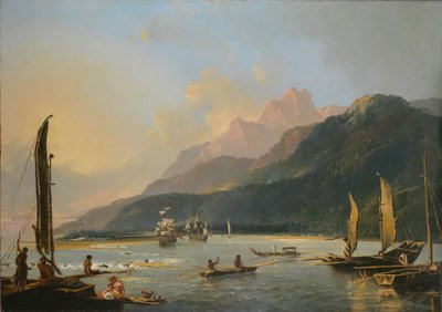 [Pohled na zátoku Maitavie, [na ostrově] Otaheite [Tahiti]. od William Hodges