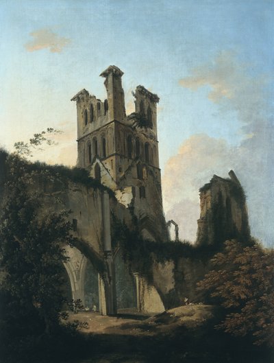 Zřícenina opatství Llanthony (olej na plátně) od William Hodges