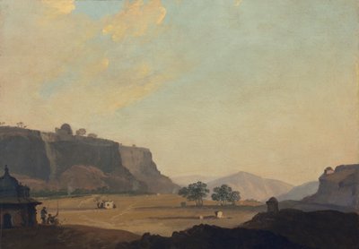 Pohled poblíž Fort Gwalior, Indie, c.1783 od William Hodges