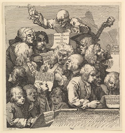 Chorus of Singers, nebo The Oratorio, prosinec 1732. od William Hogarth