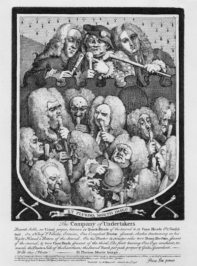 Porada lékařů, 1736 od William Hogarth