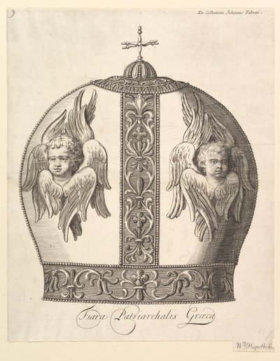 Řecká patriarchální koruna - Tiara Patriarchalis Graeca Aubry de La Mottrayes Travels..., 1723-24. od William Hogarth