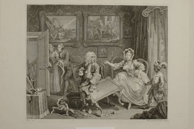 Dráha prostitutky: tabule 2 od William Hogarth