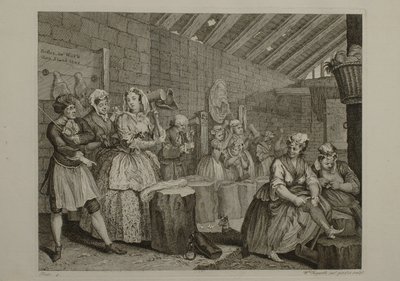 Život prostitutky: tabule 4 od William Hogarth