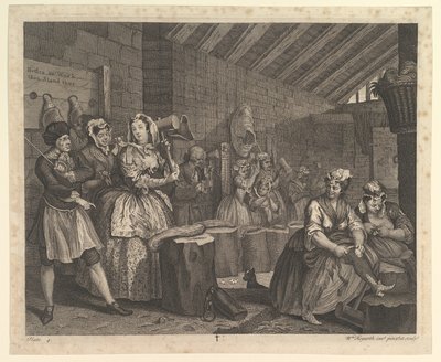 A Harlots Progress, deska 4, duben 1732. od William Hogarth