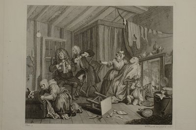 Dráha prostitutky: tabule 5 od William Hogarth