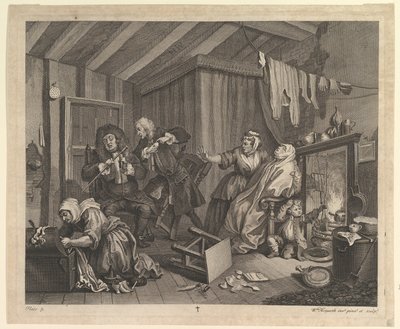 A Harlots Progress, deska 5, duben 1732. od William Hogarth