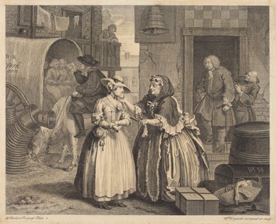 Kariéra prostitutky: tabule 1 od William Hogarth