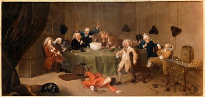 Půlnoční moderní rozhovor... (olej na plátně) od William Hogarth