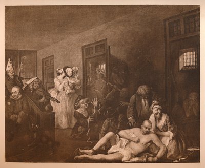 A Rakes Progress - 8: The Mad House, 1733. od William Hogarth