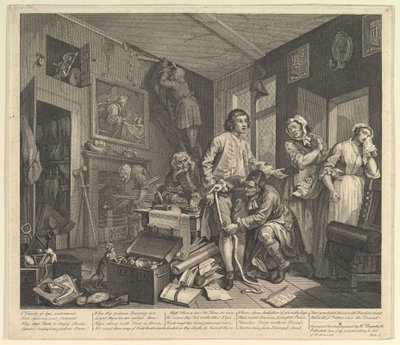 A Rakes Progress, deska 1, 25. června 1735. od William Hogarth