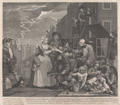 Kariéra prostopášníka, tabule 4: jde k soudu od William Hogarth