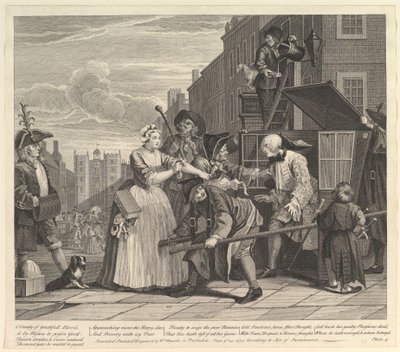 A Rakes Progress, deska 4, 25. června 1735. od William Hogarth