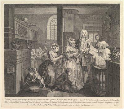 A Rakes Progress, deska 5, 25. června 1735. od William Hogarth