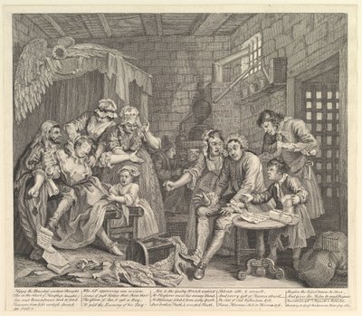 A Rakes Progress, deska 7, 25. června 1735. od William Hogarth