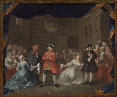 Scéna z Žebrácké opery od William Hogarth